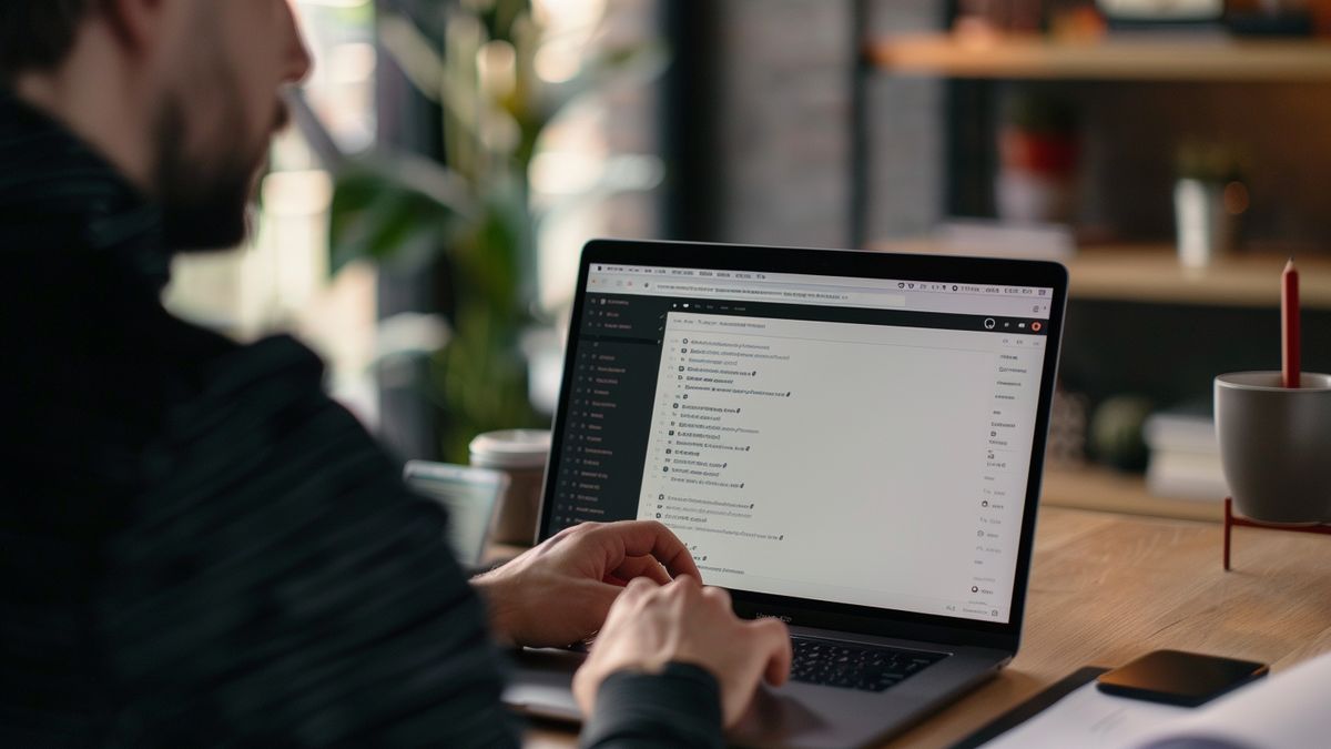 User checking emails on Thunderbird in a modern Ubuntu environment.